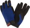 MCR Safety Size L Synthetic Blend Work Gloves Adjustable Closure Cuff, Black/Blue, Paired 900L - 62488317