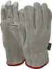 MCR Safety Size S (7) Grain Cowhide General Protection Work Gloves For Work & Driver, Uncoated, Slip-On Cuff, Full Fingered, Cream/Red, Paired 3201S - 73059487