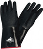 MCR Safety Size L Work Gloves Gauntlet Cuff, Black Polymer, White Shell, White Logo, Red Hem, White Fabric, Paired 6944 - 76627546
