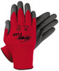 MCR Safety Size M (8) Rubber Coated Nylon General Protection Work Gloves For General Purpose, Palm & Fingers Coated, Knit Wrist Cuff, Full Fingered, Gray/Red, Paired N9680M - 91609487