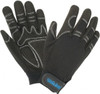 PRO-SAFE Size S (7) Synthetic Synthetic Leather General Protection Work Gloves For Mechanics & Lifting, Uncoated, Hook & Loop Cuff, Full Fingered, Black, Paired GLA-M1-S - 58428400