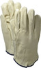 PRO-SAFE Size XL (10) Grain Pigskin General Protection Work Gloves For Work & Driver, Uncoated, Slip-On Cuff, Full Fingered, Natural, Paired 70-300/XL - 76551894