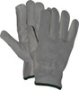 PRO-SAFE Size M (8) Split Back/Grain Palm Cowhide General Protection Work Gloves For Work & Driver, Uncoated, Slip-On Cuff, Full Fingered, Natural, Paired 68-161SB/M - 93270627