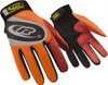 Ringers Gloves Size 3XL (13) Synthetic Blend High Visibility Work Gloves For General Purpose, Uncoated, Hook & Loop Cuff, Orange/Red/Black, Paired 136-13 - 38535142