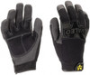 Valeo Size L (9-10) Synthetic Leather General Protection Work Gloves For Mechanics & Lifting, Uncoated, Hook & Loop Cuff, Full Fingered, Black, Paired VI3731LG - 07431976