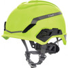 MSA Safety ANSI Type I Class C, G & E 4-Point Ratchet Short Brim Hard Hat One Size Fits Most, High Density Polyethylene, Slotted, Hi-Viz Yellow 10194796 - 19311893