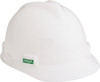 MSA Safety ANSI Type I Class E 4-Point Ratchet Hard Hat Size 6-1/2 to 8, Polyethylene, Slotted, White 475358 - 98713845