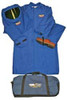 Stanco Safety Products Size XL, 4 HRC, 7 oz Arc Flash Clothing Kit 45 cal per Sq cm, Hard Cap & Hood Protection, 15" Leggings & 50" Coat, Includes Gear Bag TTEK40-XL - 60593621