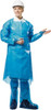 PolyConversions Pack of (50) 4 mil Thick Chemical Resistant Coat Aprons Polyolefin, Blue 42500 - 30766950