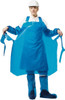 PolyConversions Pack of (100 35" Wide x 55" Long x 6 mil Thick Chemical Resistant Bib Aprons Polyolefin, Blue, Waterproof, Resists Chemicals, Fats, Oils, Dry Particles, Liquid Splashes 46501 - 53868089