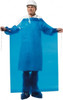 PolyConversions Pack of (50) 35" Wide x 55" Long x 8 mil Thick Chemical Resistant Bib Aprons Polyolefin, Blue, Waterproof, Resists Chemicals, Fats, Oils, Dry Particles, Liquid Splashes 45520 - 53868105