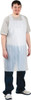 The Safety Zone 100 Qty 1 Pack 28" Wide x 46" Long x 2 mil Thick Bib Apron Polyethylene, White, Resists Chemicals DAP2.0-28X46-D - 76528272