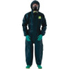 Ansell Pack of 6 Size L Film Laminate Chemical Resistant General Purpose Coveralls Green, Zipper Closure, Elastic Cuffs, Sock with Boot Overflap, Welded & Taped Seams, Hazard Level B GR40-T92-111-04 - 32270498