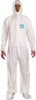 Ansell Size XL Film Laminate Chemical Resistant General Purpose Coveralls White, Zipper Closure, Elastic Cuffs, Elastic Ankles, Bound Seams, Hazard Level D WH20-B92-111-05 - 32273187