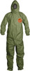 DuPont Pack of 4 Size S Hazmat Chemical Resistant General Purpose Coveralls Green, Zipper Closure, Elastic Cuffs, Elastic Ankles, Taped Seams QS127TGRSM00040 - 39417720