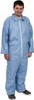DuPont 25 Qty 1 Pack Size L FR Disposable Flame Resistant/Retardant Coveralls Blue, Zipper Closure, Open Cuffs, Open Ankles, Serged Seams TM120SBULG00250 - 40600322