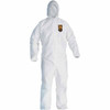 KleenGuard 20 Qty 1 Pack Size 3XL SMS General Purpose Coveralls White, Zipper Closure, Elastic Cuffs, Elastic Ankles, Serged Seams 49116 - 06589550