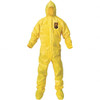 KleenGuard 12 Qty 1 Pack Size 3XL PE Film Chemical Resistant Coveralls Yellow, Zipper Closure, Elastic Cuffs, with Boots, Bound Seams 00686 - 08839193