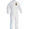KleenGuard Pack of (25) Size 4XL Film Laminate General Purpose Coveralls White, Zipper Closure, Elastic Cuffs, Elastic Ankles, Serged Seams 41497 - 44629624