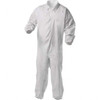 KleenGuard 25-Pack Size XL Film Laminate General Purpose Coveralls White, Zipper Closure, Elastic Cuffs, Elastic Ankles, Serged Seams 38929 - 70697115