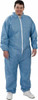 PRO-SAFE Pack of 25 Size 4XL SMS Chemical Resistant Coveralls Blue, Zipper Closure, Open Cuffs, Elastic Ankles, Serged Seams, ISO Class 6 KMCVLSMSRGOB4X - 77660967