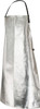 PRO-SAFE 24 x 39" Aluminized Bib Apron Aluminized Blended Kevlar, 19 oz Material, Silver & Yellow AL01-BK - 54164686
