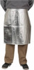 PRO-SAFE 24 x 24" Aluminized Waist Apron Aluminized Blended Kevlar, 19 oz Material, Silver & Yellow AL02-BK - 54164702