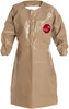 DuPont Pack of (6), Size 4XL, 44" Long, Coat Aprons Tychem CPF 3, 18 oz, Tan C3275TTN4X00060 - 59897520