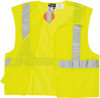 MCR Safety Size L Flame Resistant/Retardant Lime Mesh Breakaway High Visibility Vest 24.4" Chest, Polyester, Hook & Loop Closure, 2 Pockets, ANSI 107-2015 CL2MLPFRL - 43830058