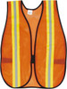 MCR Safety One Size Fits Most Orange Mesh General Purpose High Visibility Vest 18" Chest, Polyester, Hook & Loop Closure V201R - 81319188