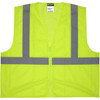 MCR Safety Size L Lime Mesh General Purpose High Visibility Vest Polyester, Zipper Closure, ANSI/ISEA 107-2015 Type R Class 2 V2CL2MLZL - 94634466