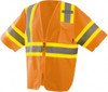 OccuNomix Size 5XL Orange Mesh General Purpose High Visibility Vest Polyester, Zipper Closure, 3 Pockets, ANSI 107-2015 ECO-IMZ32T-O5X - 31057045