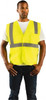 OccuNomix Size L Yellow Mesh General Purpose High Visibility Vest 40 to 42" Chest, Polyester, Hook & Loop Closure, 2 Pockets, ANSI 107-2015 ECO-IM-YL - 39098389