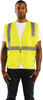 OccuNomix Size XL Yellow Solid General Purpose High Visibility Vest 44 to 46" Chest, Polyester, Zipper Closure, 2 Pockets, ANSI 107-2015 ECO-ISZ-YXL - 39099429