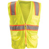 OccuNomix High Visibility Vests, Vest Style: Surveyors, Vest Type: Hi Visibility, Front Closure: Zipper, Material: Polyester, Material Composition: Mesh, Color: Yellow LUX-ATRNSM-Y-2X - 54202742