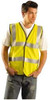 OccuNomix Size M Flame Resistant/Retardant Yellow Solid General Purpose High Visibility Vest 36 to 38" Chest, Modacrylic/Aramid Blend, Hook & Loop Closure, 1 Pocket, ANSI 107-2015, ASTM F1506, ATPV=5.1 cal/cm² LUX-SSFGCFR-YM - 62673892