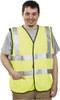OccuNomix Size 2XL Flame Resistant/Retardant Yellow Solid General Purpose High Visibility Vest 48 to 50" Chest, Modacrylic/Aramid Blend, Hook & Loop Closure, 1 Pocket, ANSI 107-2015, ASTM F1506, ATPV=5.4 cal/cm² LUX-SSG/FR-Y2X - 62673967