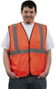 OccuNomix Size 2XL Orange Mesh Breakaway High Visibility Vest Polyester, Hook & Loop Closure, 2 Pockets LUX-SSBRPC-O2X - 65969685