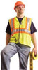 OccuNomix Size XL Yellow Mesh General Purpose High Visibility Vest 44 to 46" Chest, Polyester, Hook & Loop Closure, 2 Pockets, ANSI 107-2015 LUX-SSCOOL2-YXL - 66022377