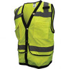 Radians Size XL Green Mesh Surveyors High Visibility Vest Polyester, Snap Closure, 8 Pockets, ANSI 107-2015 Type R Class 2 SV59-2ZGD-XL - 77581122