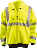 OccuNomix Size 5XL Hi-Viz Yellow High Visibility Sweatshirt 67-3/4" Chest, Polyester, Zipper Closure, 2 Pockets, ANSI 107-2015 Class 3 LUX-HZSWT-Y5X - 32525057