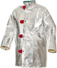 PRO-SAFE Size XL Silver, Yellow & Black Aluminized Jacket 48-50" Chest, Aluminized & Kevlar, Snaps Closure AL12-CK-50XL - 54164371