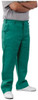 PRO-SAFE Green Cotton Flame Resistant/Retardant Pants 3 Pockets, Zipper Closure, 40" Waist, 32" Inseam HFR511-40X32 - 66550732