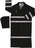 MCR Safety Size L Black Rain Jacket 2 Pockets, PVC & Polyester, Detachable Hood, Snap Closure FR267CRL - 43819739