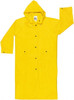 MCR Safety Size XL Yellow Rain Jacket 2 Pockets, PVC & Nylon, Attached Hood, Snap Closure 300CXL - 43828698