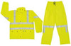 MCR Safety Size M Lime Rain Disposable Encapsulated Suit 0.4mm PU, Cotton & Polyester, Snap Closure 5182M - 51377422
