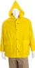 MCR Safety Size 2XL Yellow Rain Jacket 2 Pockets, 0.35mm PVC & Polyester, Detachable Hood, Snap Closure, Snap Wrists 200JX2 - 70572730