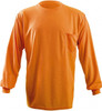 OccuNomix Size 2XL Hi-Viz Yellow High Visibility Long Sleeve T-Shirt 52" Chest, 1 Pocket, Polyester LUX-XLSPB-Y2X - 32459000