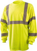 OccuNomix Size XL Hi-Viz Yellow High Visibility Long Sleeve T-Shirt 48" Chest, 1 Pocket, Polyester LUX-LSETP3B-YXL - 37841731