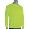 PIP Size S Hi-Vis Yellow High Visibility Long Sleeve T-Shirt Polyester 310-1100-LY/S - 50024603